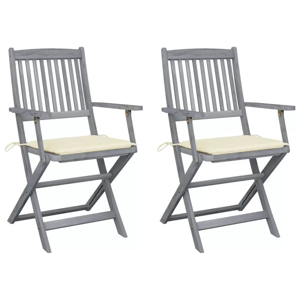 VidaXL - Gartenstuhl akazienholz, One Size, Light Beige