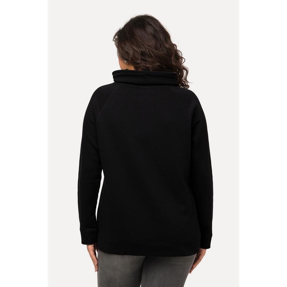 Ulla Popken Sweat-shirt Flocon de Neige Col Montant Manches Longues  
