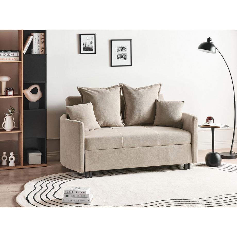 Beliani Schlafsofa aus Stoff  HOVIN  