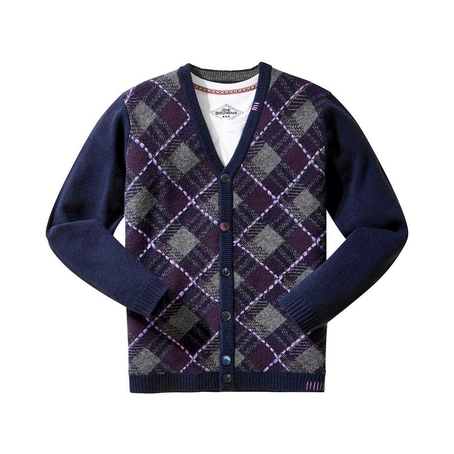 Joe Browns Cardigan Argyle Élégant  
