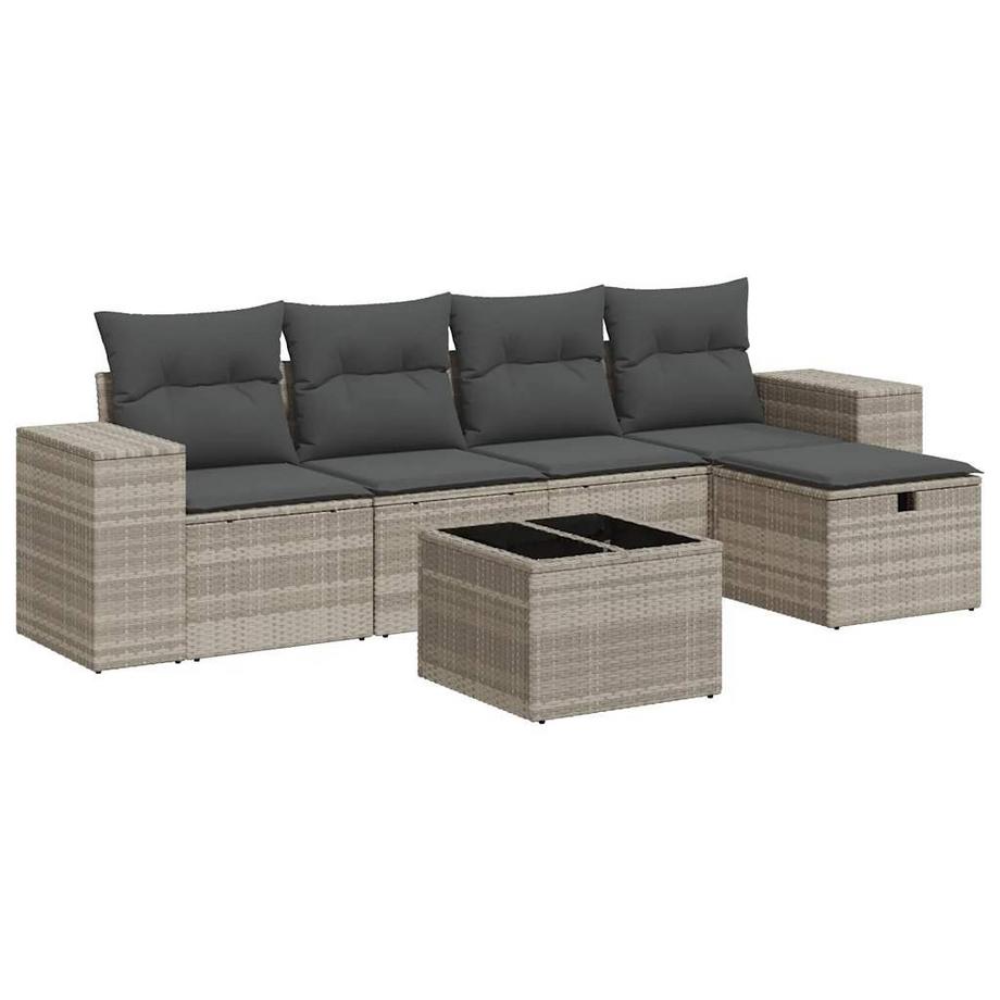 Gartensofa set poly-rattan