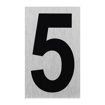 Targa per porta in alluminio " 5 " 100x60mm