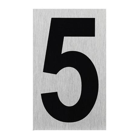 Pricenet Plaque de porte en aluminium " 5 " 100x60mm  