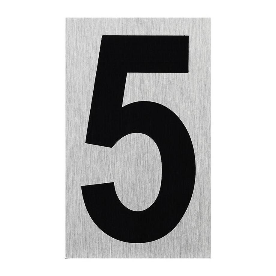 Plaque de porte en aluminium " 5 " 100x60mm