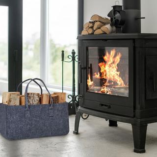 B2X Set mit 2 Brennholzsäcken aus Filz  