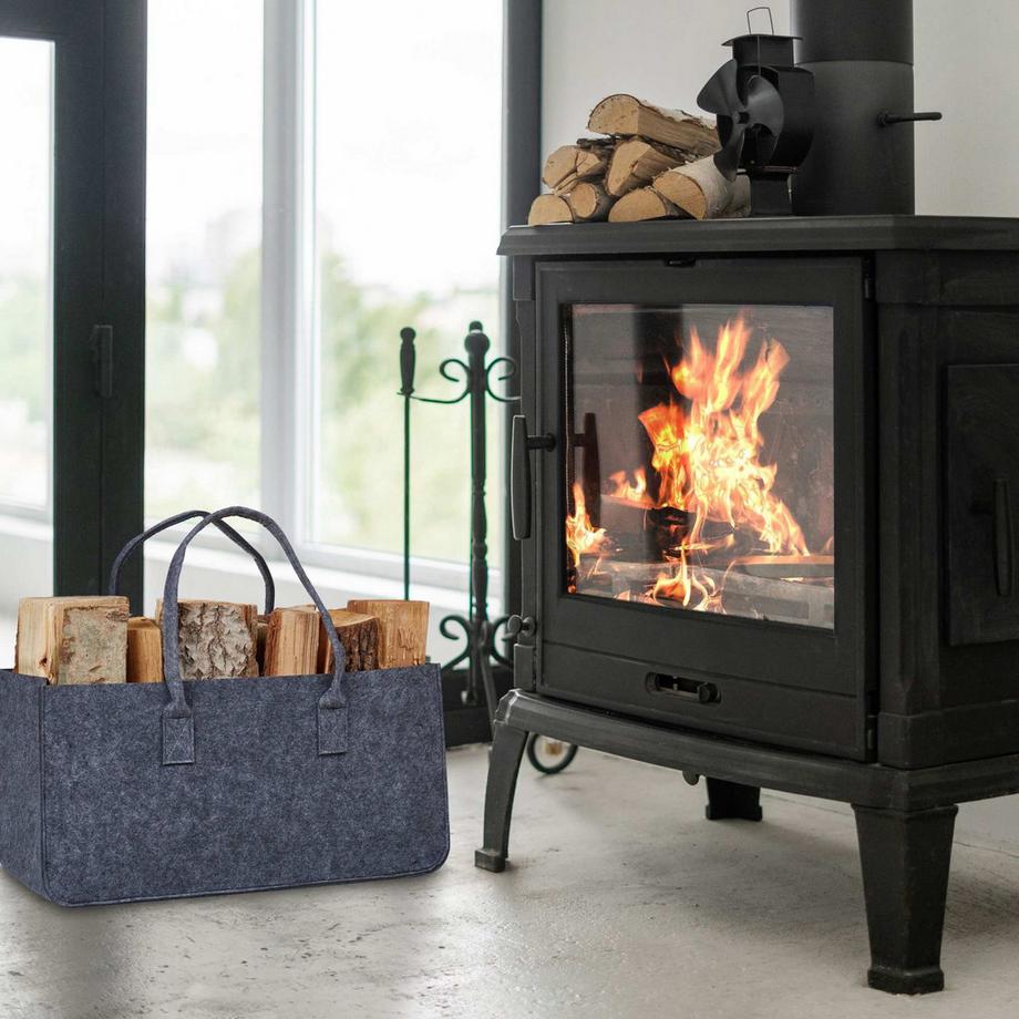 B2X set di 2 sacchi per legna da ardere in feltro  