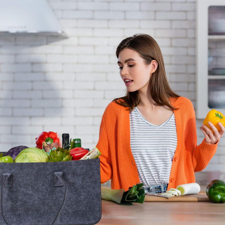 B2X set di 2 sacchi per legna da ardere in feltro  