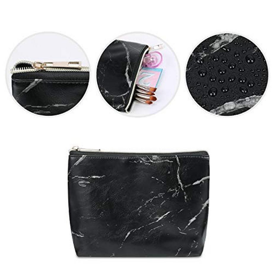 Only-bags.store Set de 3 trousses en cuir PU pour maquillage et toilette  