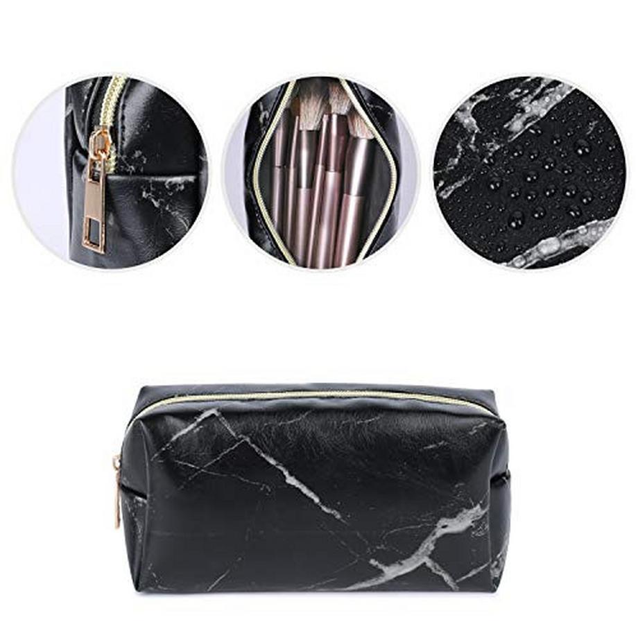 Only-bags.store Set de 3 trousses en cuir PU pour maquillage et toilette  