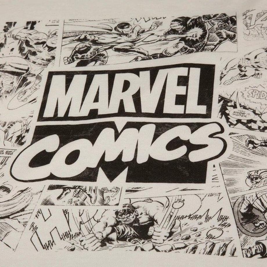 MARVEL Comics Retro Quadratischer Print T-Shirt  