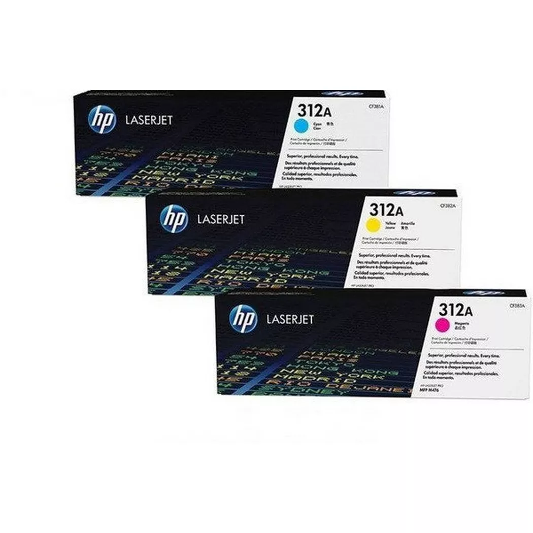 Hewlett-Packard – HP Toner Tri-Pack 312A CMY CF440AM Color LJ Pro M476 2700 S., One Size