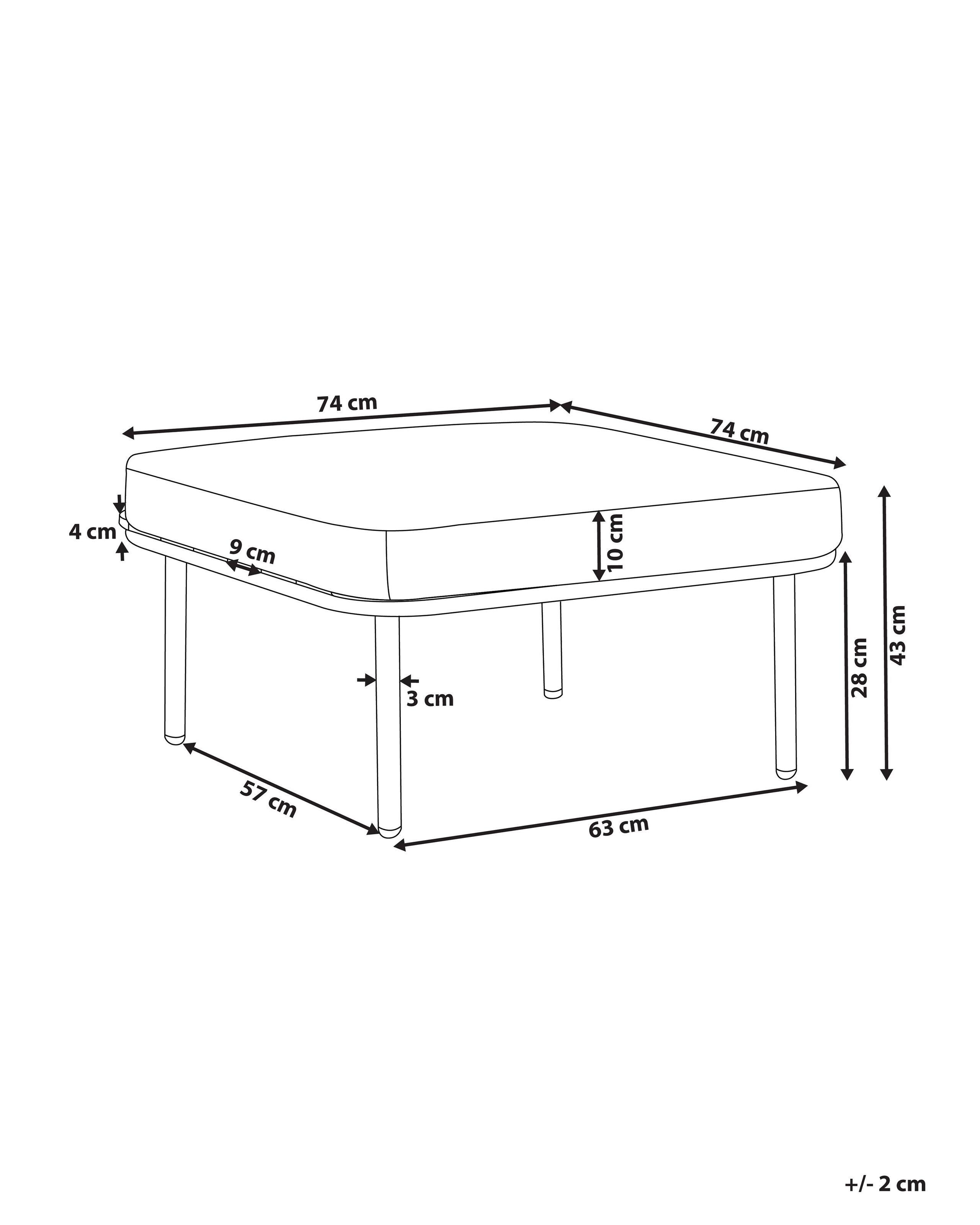 Beliani  Ottoman de jardin en Aluminium Moderne SENISE 