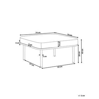 Beliani  Ottoman de jardin en Aluminium Moderne SENISE 