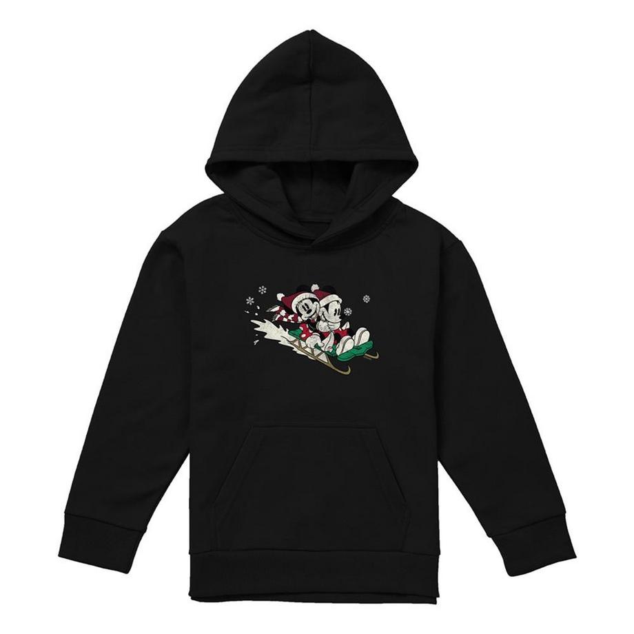 Sledding For Christmas Felpa Con Cappuccio Topolino E Minnie Mouse