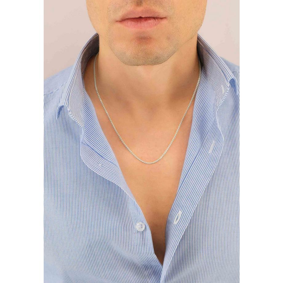 MUAU Schmuck  Collier Rundanker Weissgold 750, 1.7mm, 45cm 