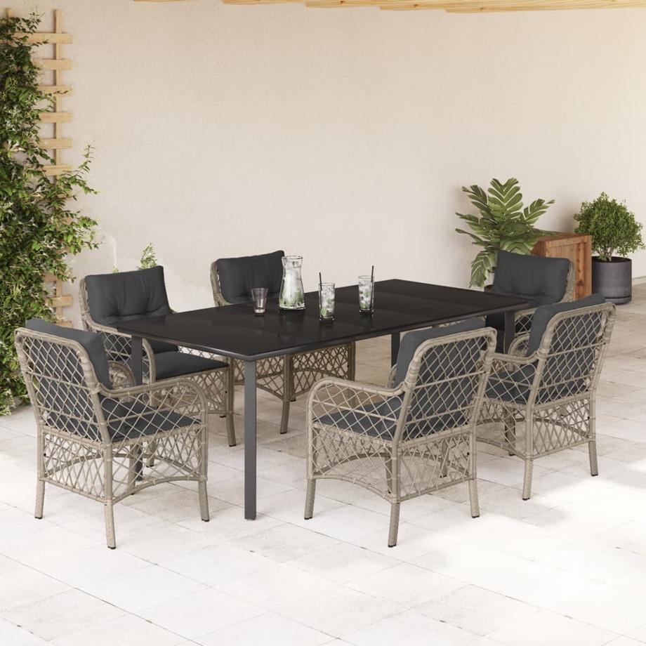 VidaXL set da pranzo da giardino Polirattan  