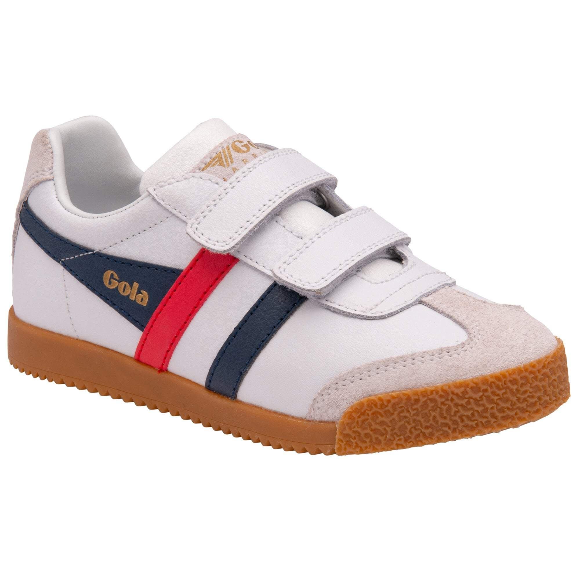 gola  scarpe da ginnastica per bambini classics harrier leather strap trainers 