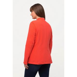 Ulla Popken Giacca Janker Felpa Operata Collo Alto Bottoni Decorativi  