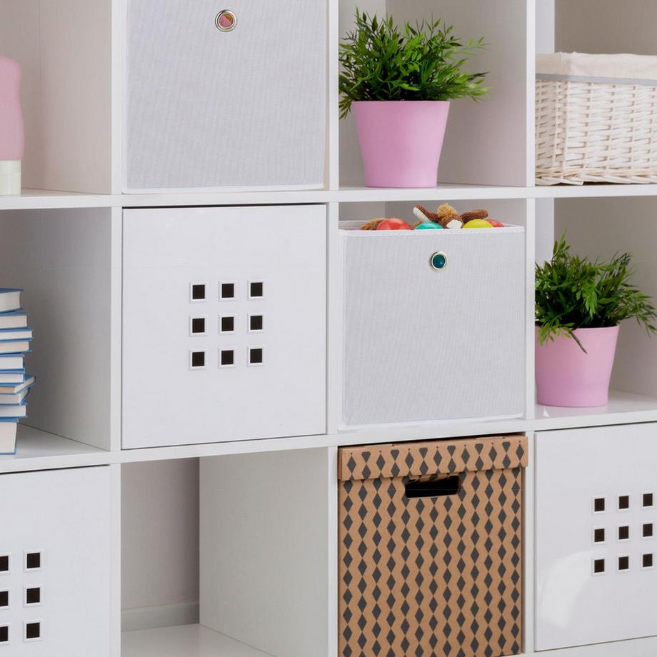 B2X Scatola portaoggetti bianca - set da 4  