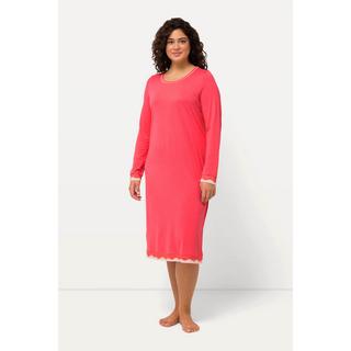 Ulla Popken  Nachthemd, Spitze, oversized, Rundhals, Langarm 