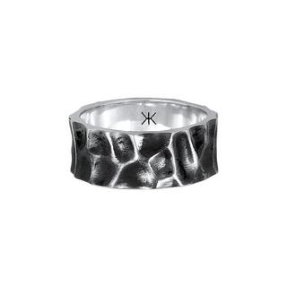 Kuzzoi  Bague Herren Bandring Geschmiedet Used Look 925 Silber 