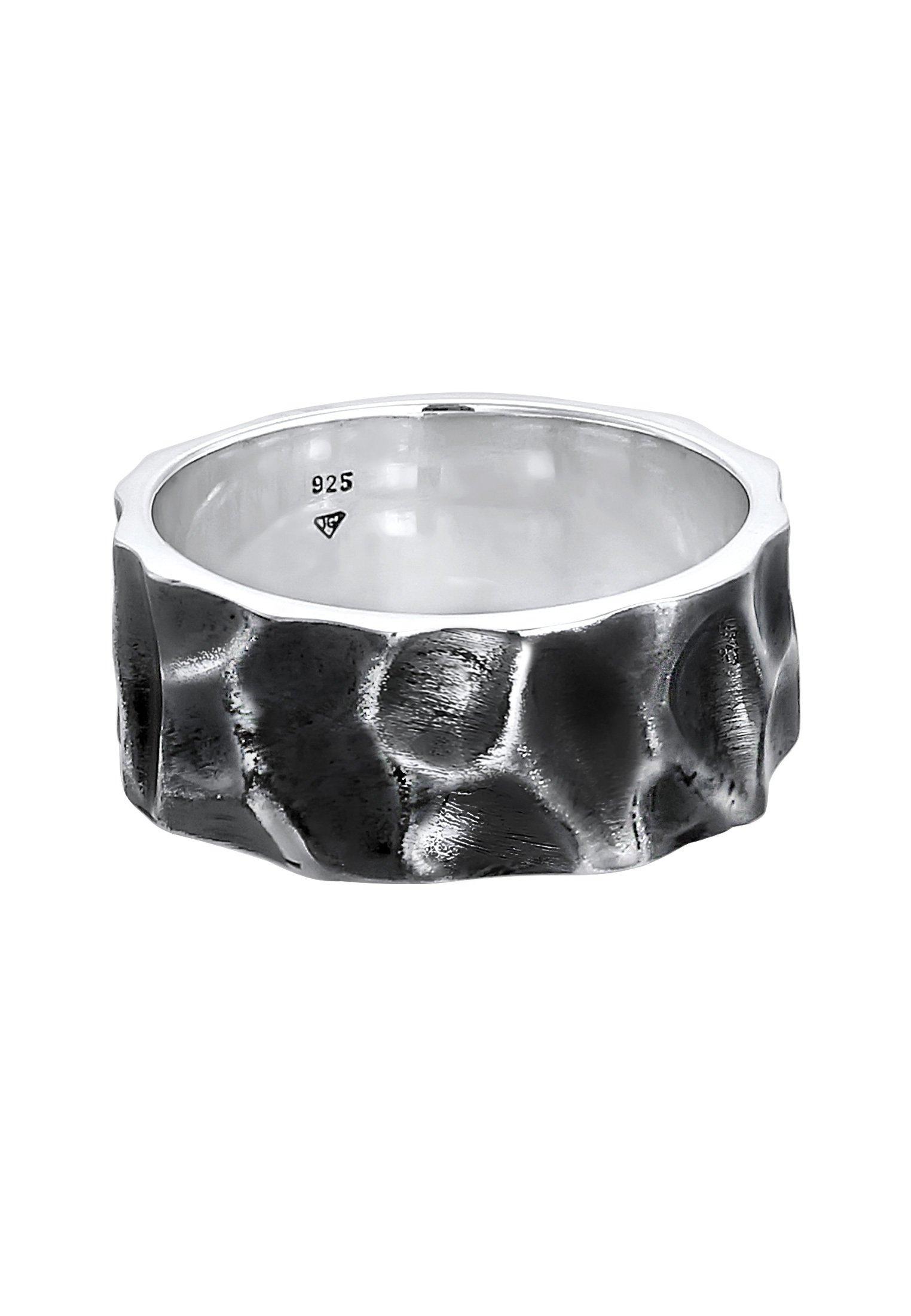 Kuzzoi  Bague Herren Bandring Geschmiedet Used Look 925 Silber 