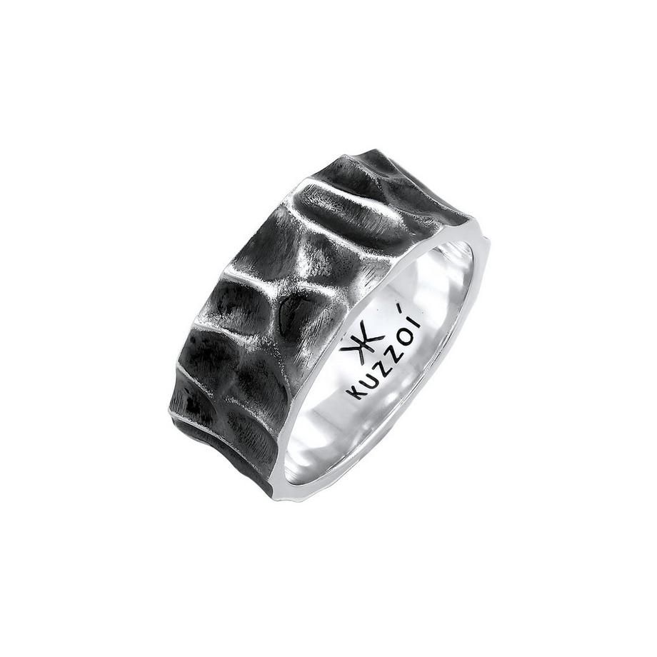 Bague Herren Bandring Geschmiedet Used Look 925 Silber