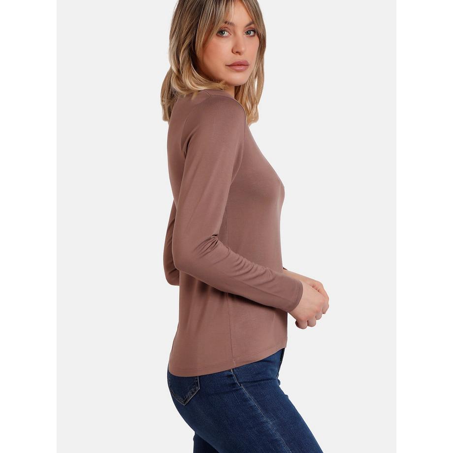 Admas Pico Raso Top Maniche Lunghe  