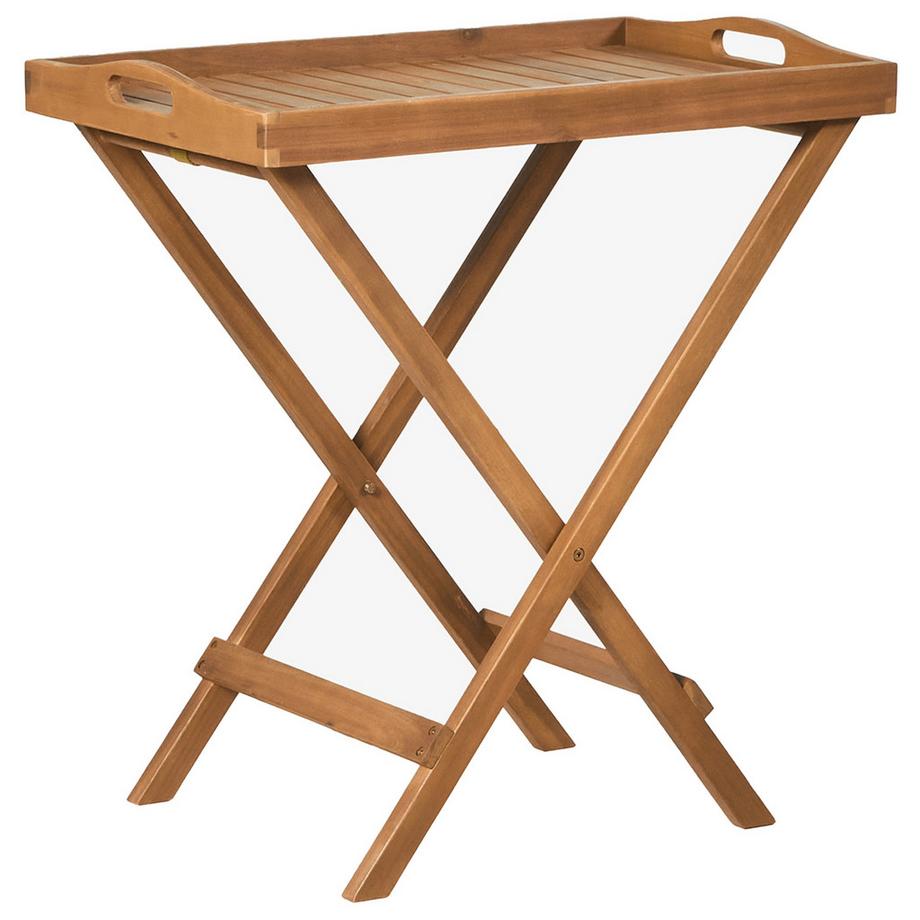 Beliani Bistro Set aus Akazienholz Mediterran JAVA PREMIUIM  