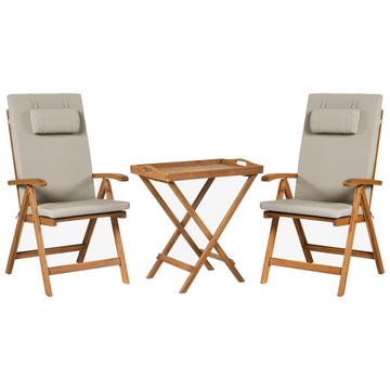 Set bistrot en Legno d'acacia Moderno JAVA PREMIUIM