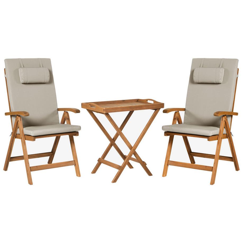 Bistro Set aus Akazienholz Mediterran JAVA PREMIUIM