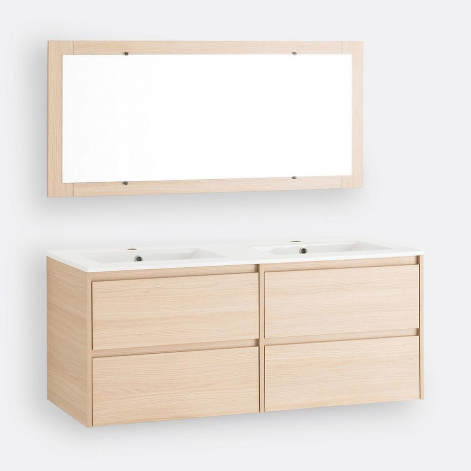 La Redoute Intérieurs Meuble sous vasque suspendu + miroir L120cm  