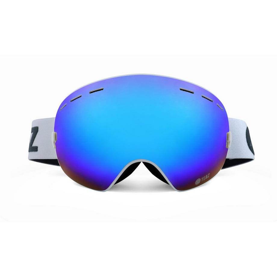 YEAZ  XTRM-SUMMIT Masque de ski / snowboard avec monture blanche/strap blanc/logo noir 