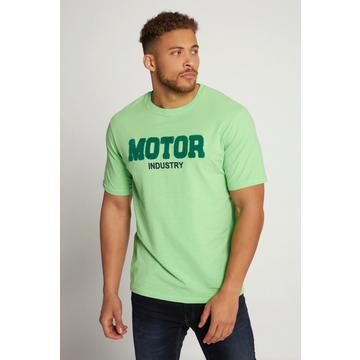 T-shirt con ricamo "MOTOR", applicazioni, scollo a girocollo e mezze maniche