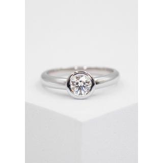 MUAU Schmuck  Bague Solitaire Diamant 0.50ct. or blanc 750 