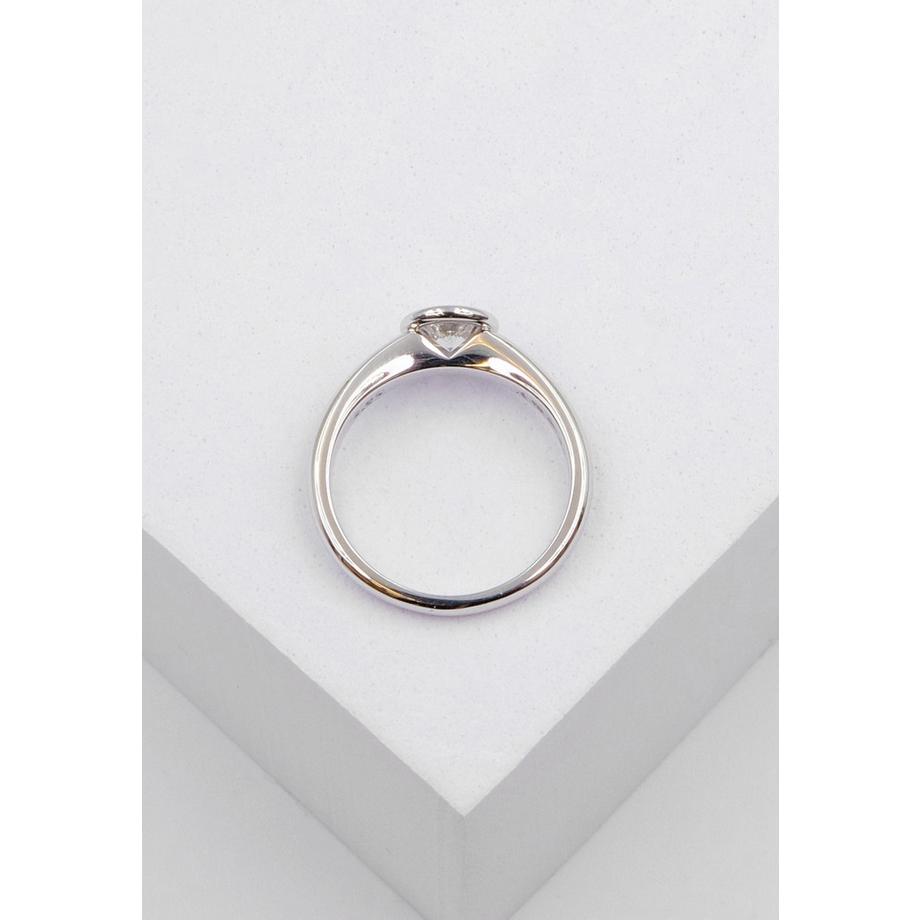 MUAU Schmuck  Bague Solitaire Diamant 0.50ct. or blanc 750 