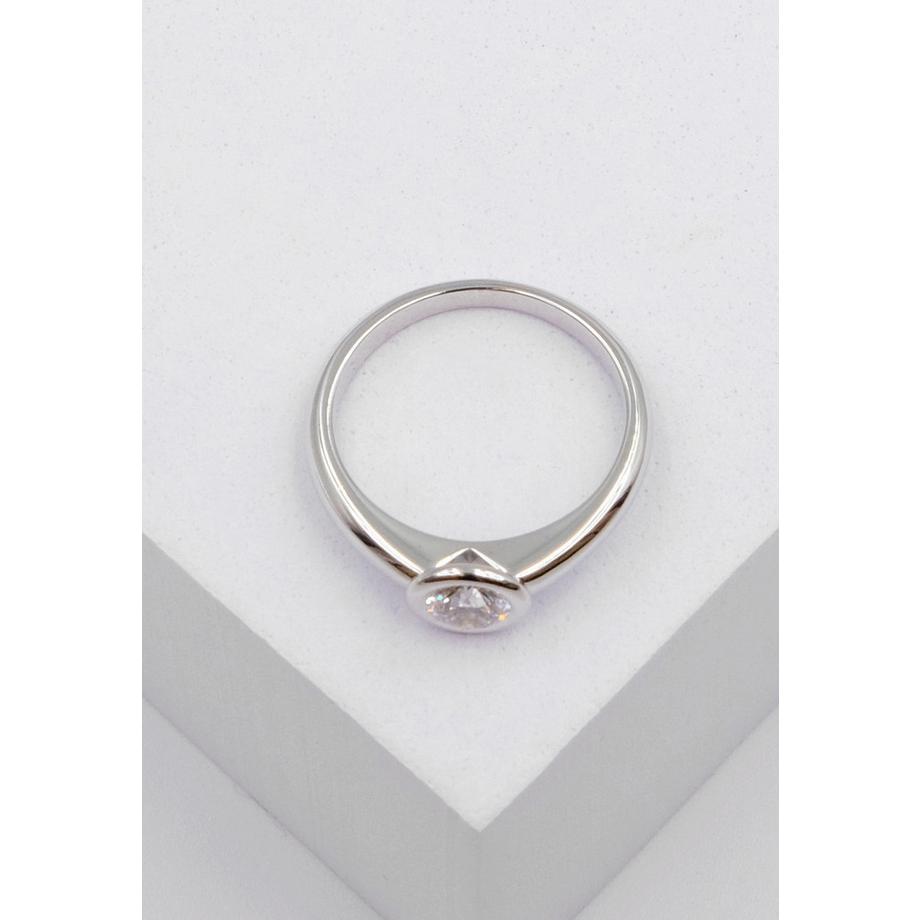 MUAU Schmuck  Bague Solitaire Diamant 0.50ct. or blanc 750 