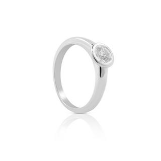 MUAU Schmuck  Bague Solitaire Diamant 0.50ct. or blanc 750 