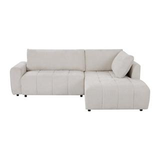 Vente-unique Ecksofa mit Schlaffunktion - Ecke rechts - Strukturstoff - Beige - RICIA  