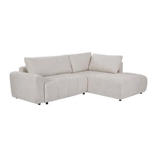 Vente-unique Ecksofa mit Schlaffunktion - Ecke rechts - Strukturstoff - Beige - RICIA  