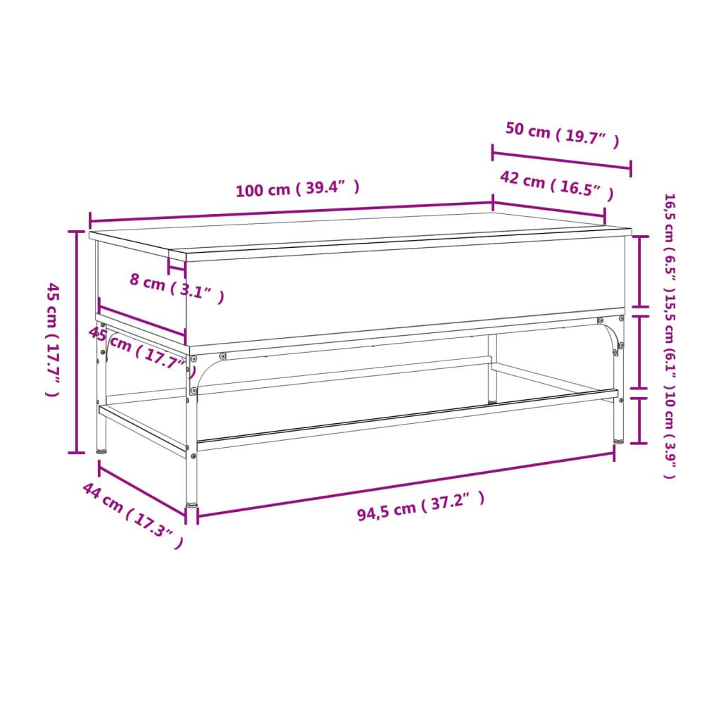 VidaXL Table basse métal  