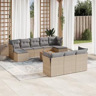 VidaXL set divano da giardino Polirattan  