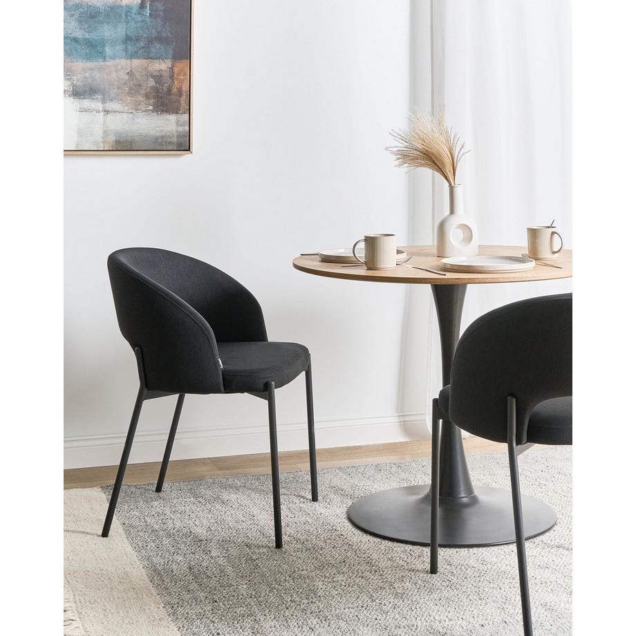 Beliani Set di 2 sedie da pranzo en Tessuto  PENNY  