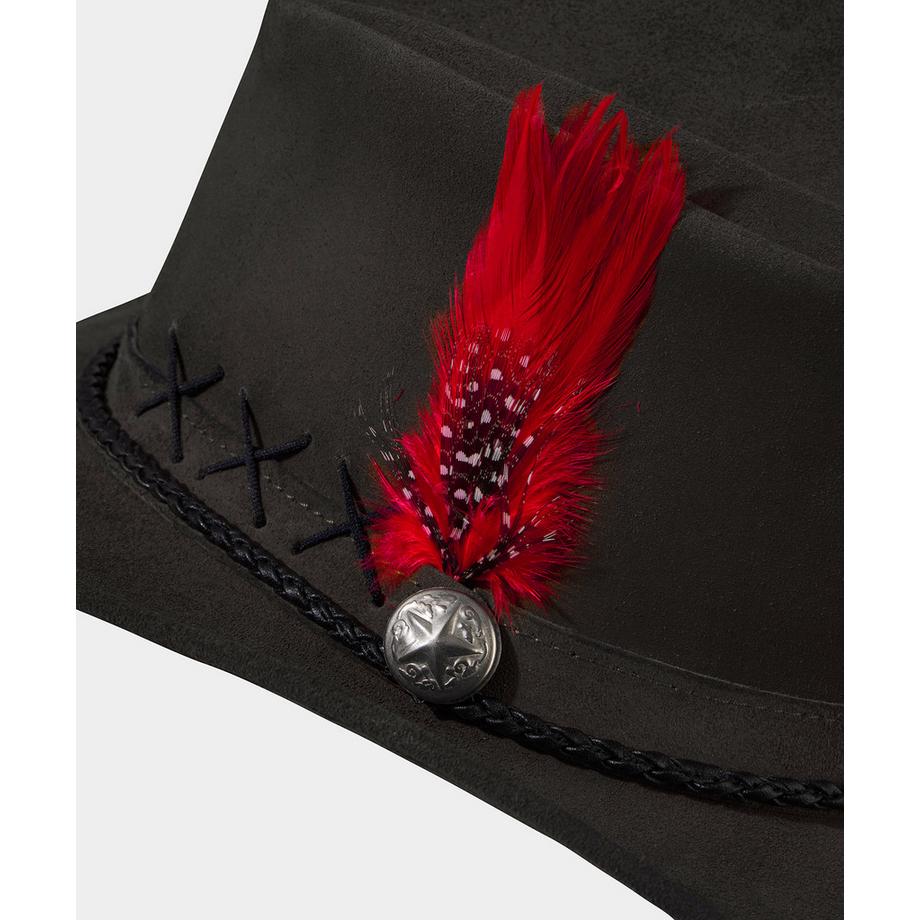 Joe Browns Bestickter Leder Fedora  