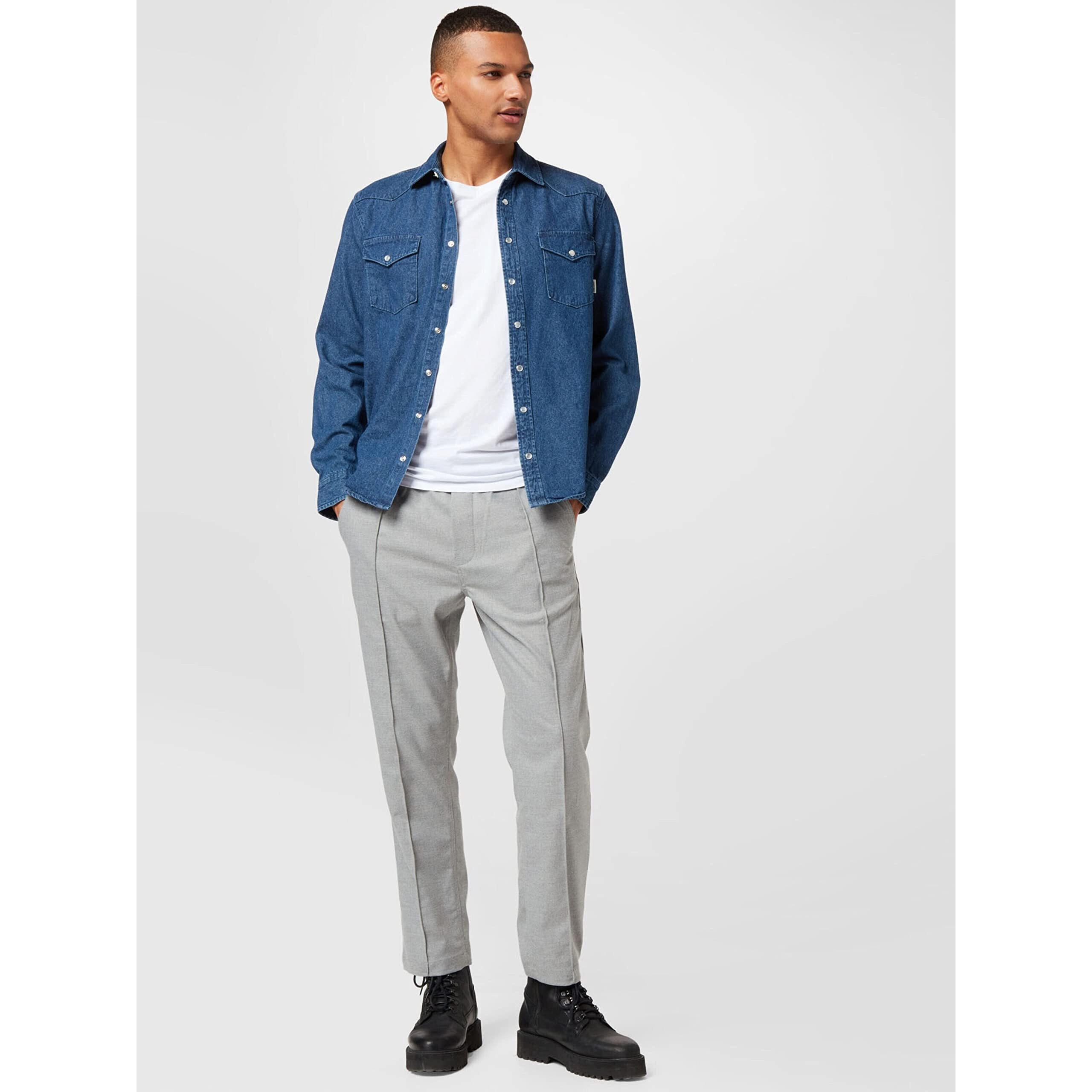 Blend  jeanshemd mit langen ärmeln, damen 