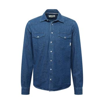 camicia da in denim a maniche lunghe