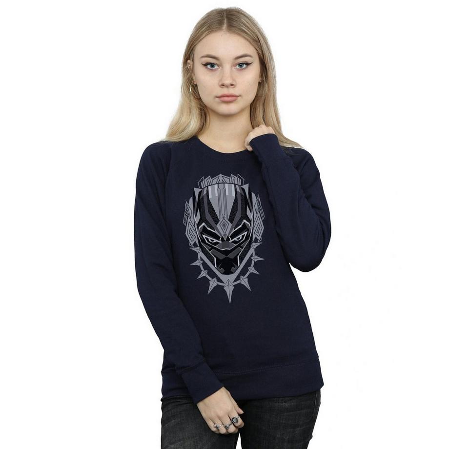 MARVEL Black Panther Mask Graphic Print Sweatshirt  