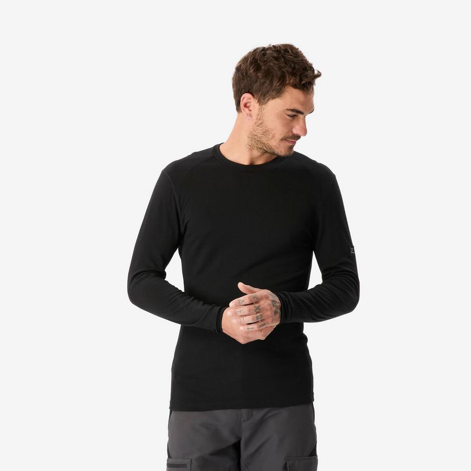 T-shirt a maniche lunghe in lana merino