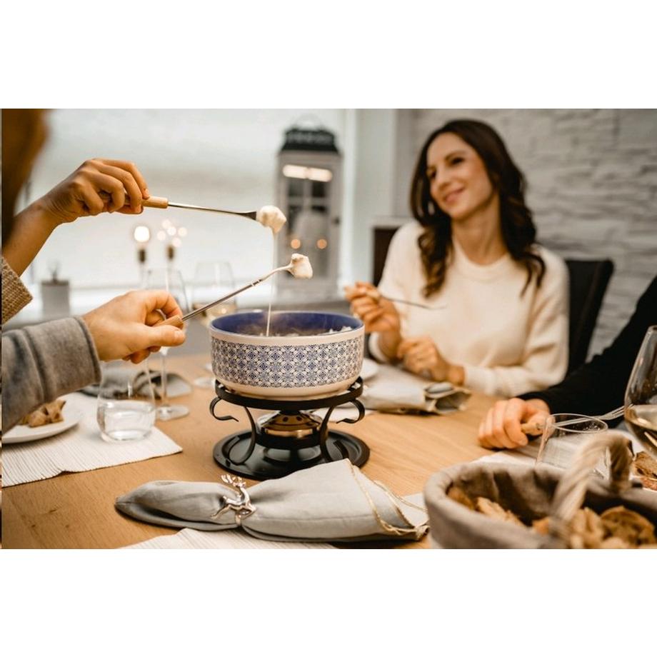 Kadastar Kadastar 100139 Set per fonduta 2 L Blu, Bianco 6 persona(e)  