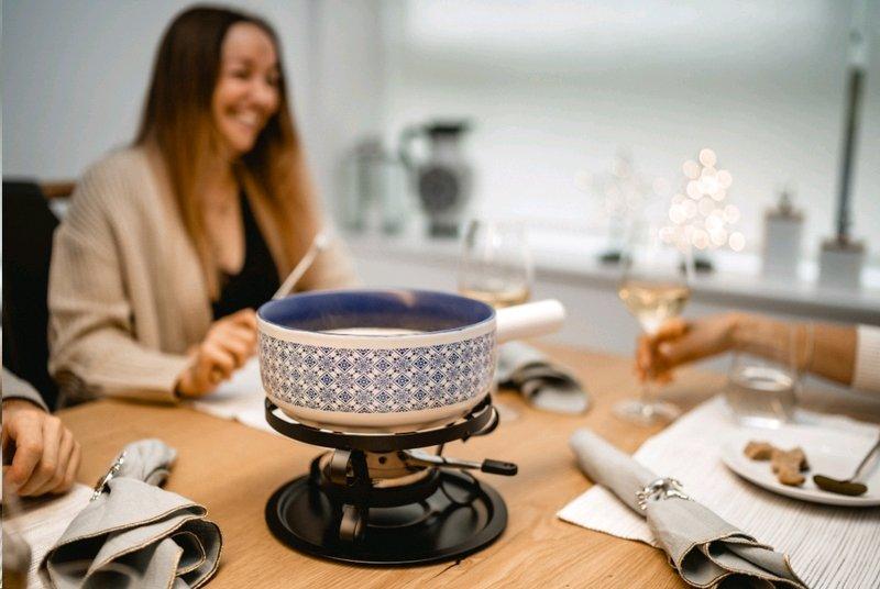 Kadastar Kadastar 100139 Set per fonduta 2 L Blu, Bianco 6 persona(e)  